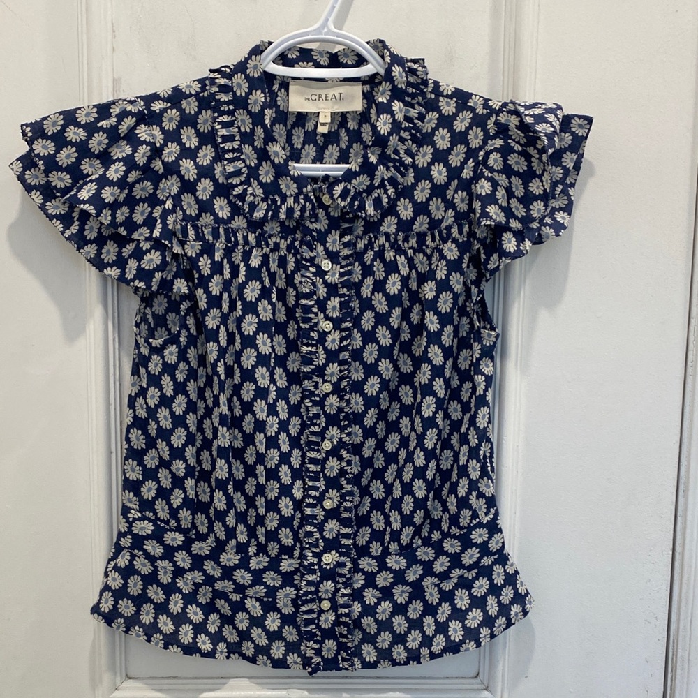 The Great. Sunflower Summer Blouse Size 0